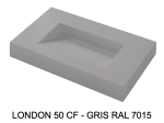 Plan vasque lavabo sur mesure : L 60 à 201 x P 40 à 51 cm, finition lisse mate, 10 couleurs au choix, Anti bactérien, résine Akrytan® teinté dans la masse, Livraison Offerte.